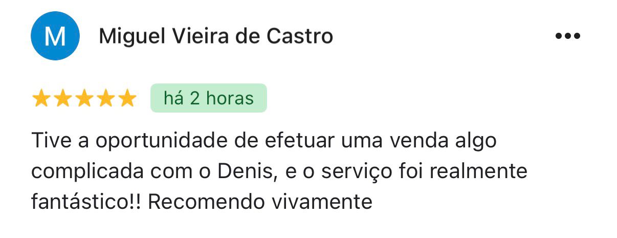 Avaliação Google · 5 estrelas