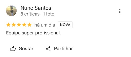 Avaliação Google · 5 estrelas