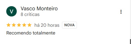 Avaliação Google · 5 estrelas