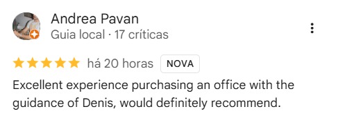 Avaliação Google · 5 estrelas